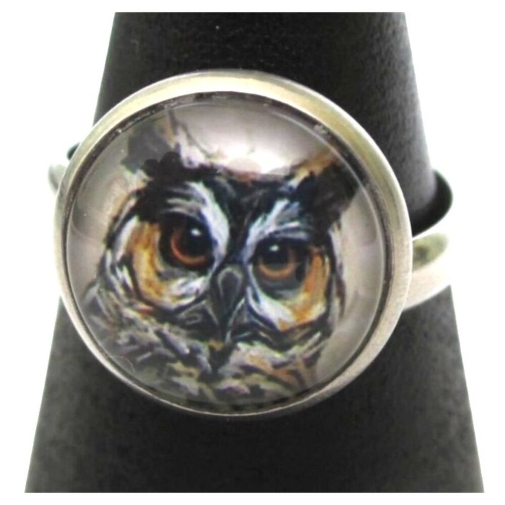 New Owl Bird Stainless Ring  Size 7-1/2 Nature Jewelry Gift